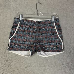 Parke & Ronen Swim Trunks Mens 28 Shorts Mesh Lined Pineapple Striped Swimwear